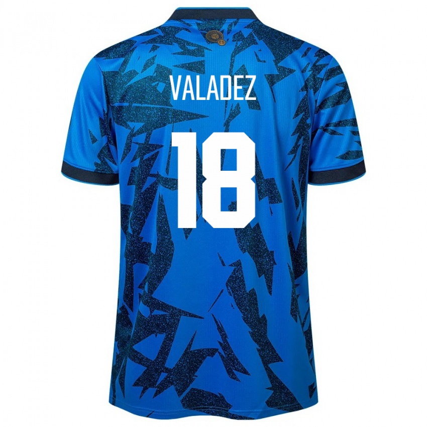 Niño Camiseta El Salvador Samantha Valadez #18 Azul 1ª Equipación 24-26 La Camisa