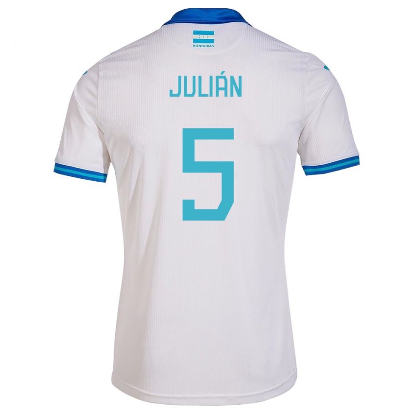 Niño Camiseta Honduras Julián Martínez #5 Blanco 1ª Equipación 24-26 La Camisa