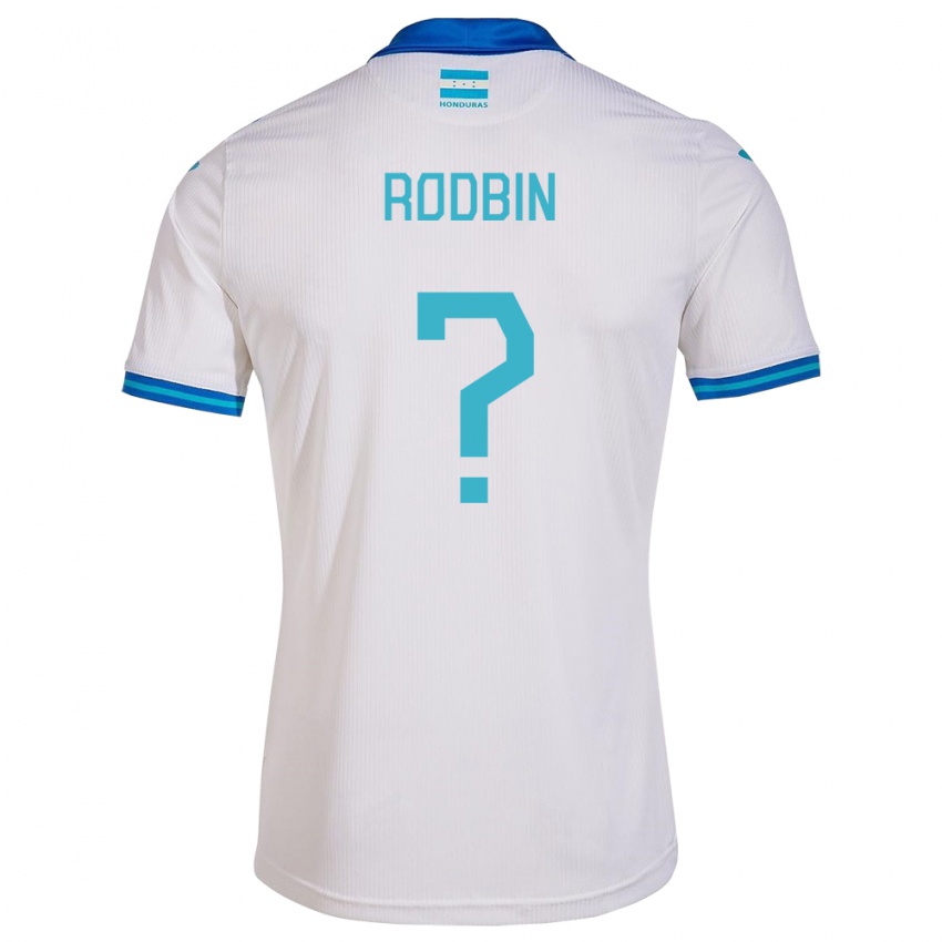 Niño Camiseta Honduras Rodbin Mejía #0 Blanco 1ª Equipación 24-26 La Camisa