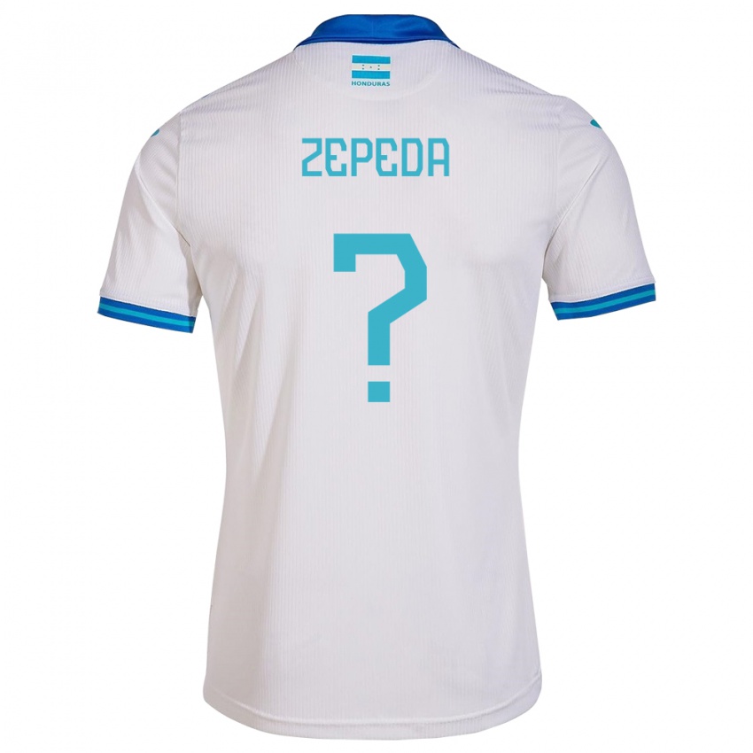 Niño Camiseta Honduras Melquizedeck Zepeda #0 Blanco 1ª Equipación 24-26 La Camisa