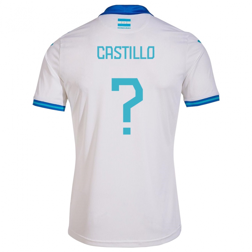 Niño Camiseta Honduras Jeferson Castillo #0 Blanco 1ª Equipación 24-26 La Camisa