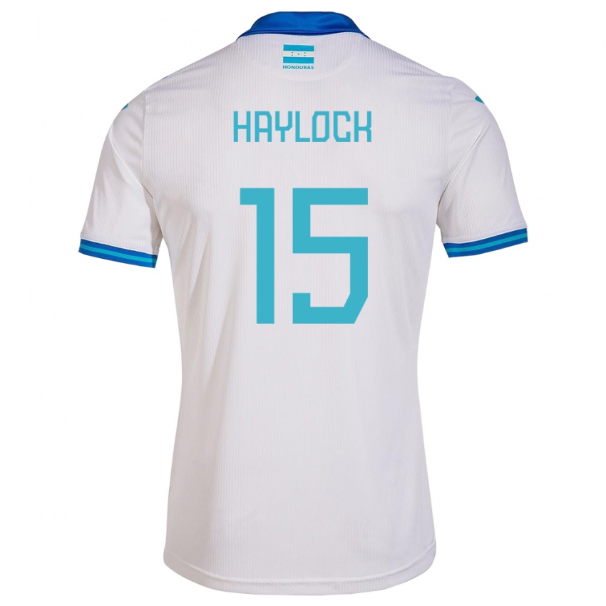 Niño Camiseta Honduras Kendra Haylock #15 Blanco 1ª Equipación 24-26 La Camisa