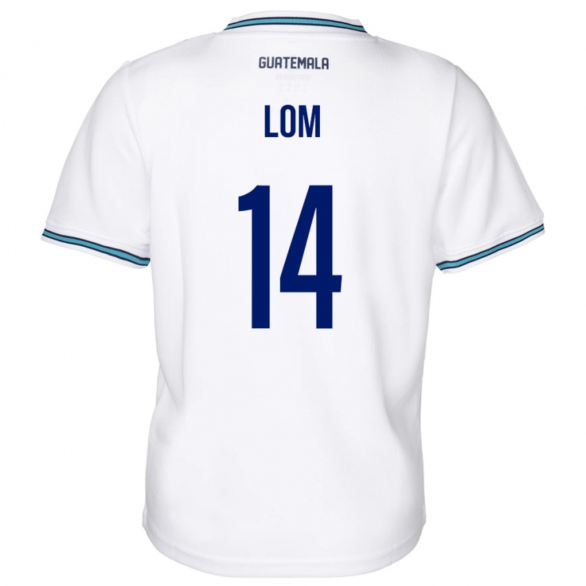 Niño Camiseta Guatemala Darwin Lom #14 Blanco 1ª Equipación 24-26 La Camisa