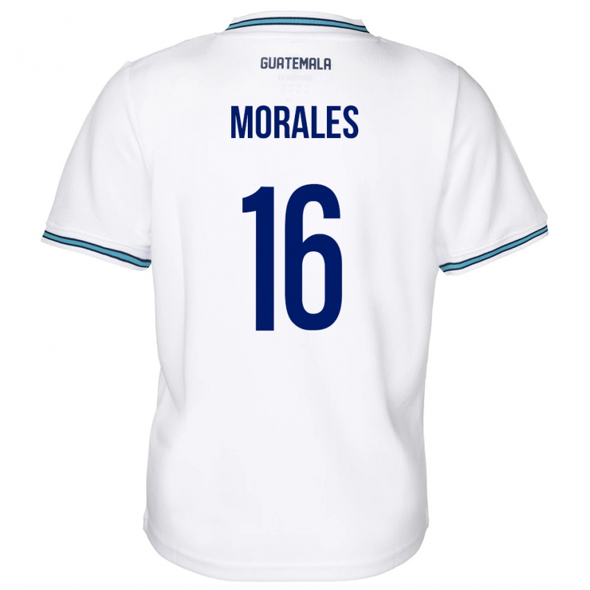 Niño Camiseta Guatemala José Morales #16 Blanco 1ª Equipación 24-26 La Camisa