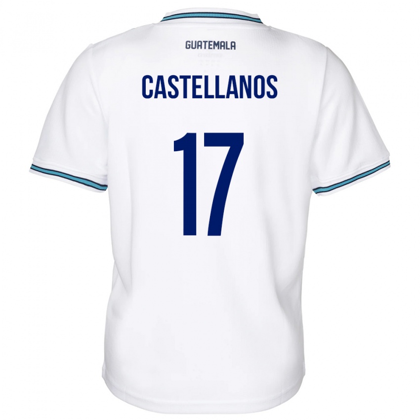 Niño Camiseta Guatemala Óscar Castellanos #17 Blanco 1ª Equipación 24-26 La Camisa
