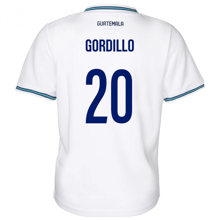Niño Camiseta Guatemala Gerardo Gordillo #20 Blanco 1ª Equipación 24-26 La Camisa