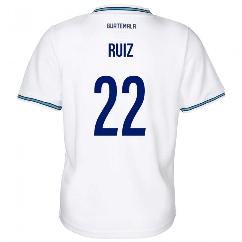 Niño Camiseta Guatemala Kevin Ruiz #22 Blanco 1ª Equipación 24-26 La Camisa