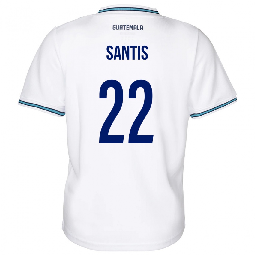 Niño Camiseta Guatemala Diego Santis #22 Blanco 1ª Equipación 24-26 La Camisa