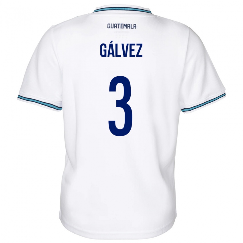 Niño Camiseta Guatemala Fredy Gálvez #3 Blanco 1ª Equipación 24-26 La Camisa