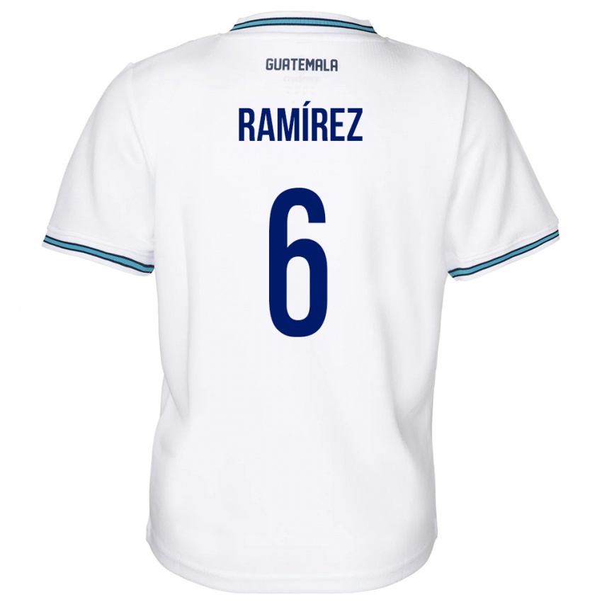Niño Camiseta Guatemala Kevin Ramírez #6 Blanco 1ª Equipación 24-26 La Camisa