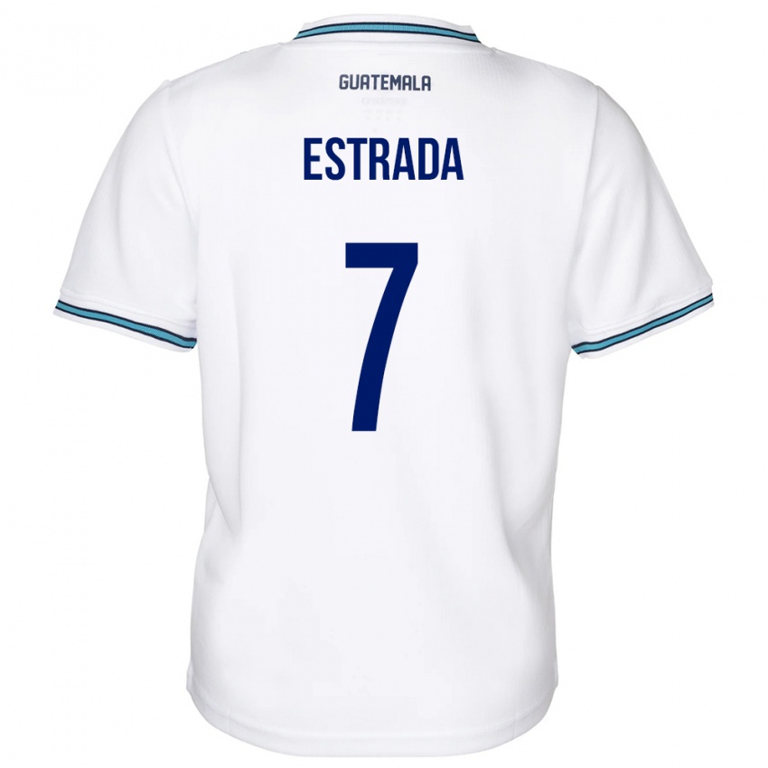 Niño Camiseta Guatemala Javier Estrada #7 Blanco 1ª Equipación 24-26 La Camisa