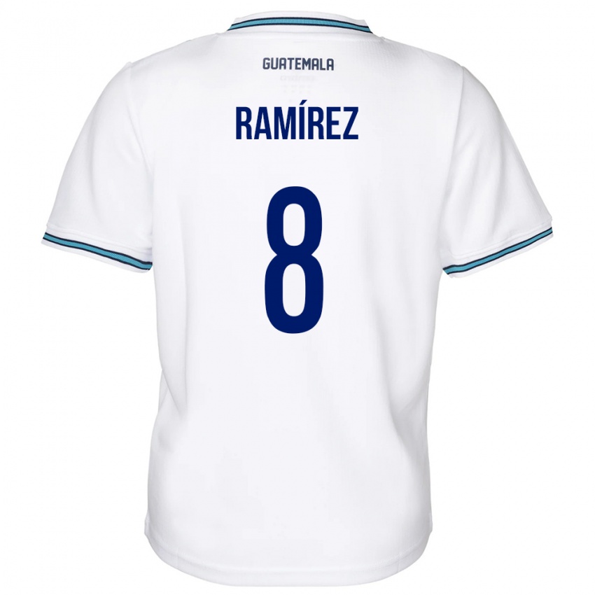 Niño Camiseta Guatemala Dennis Ramírez #8 Blanco 1ª Equipación 24-26 La Camisa