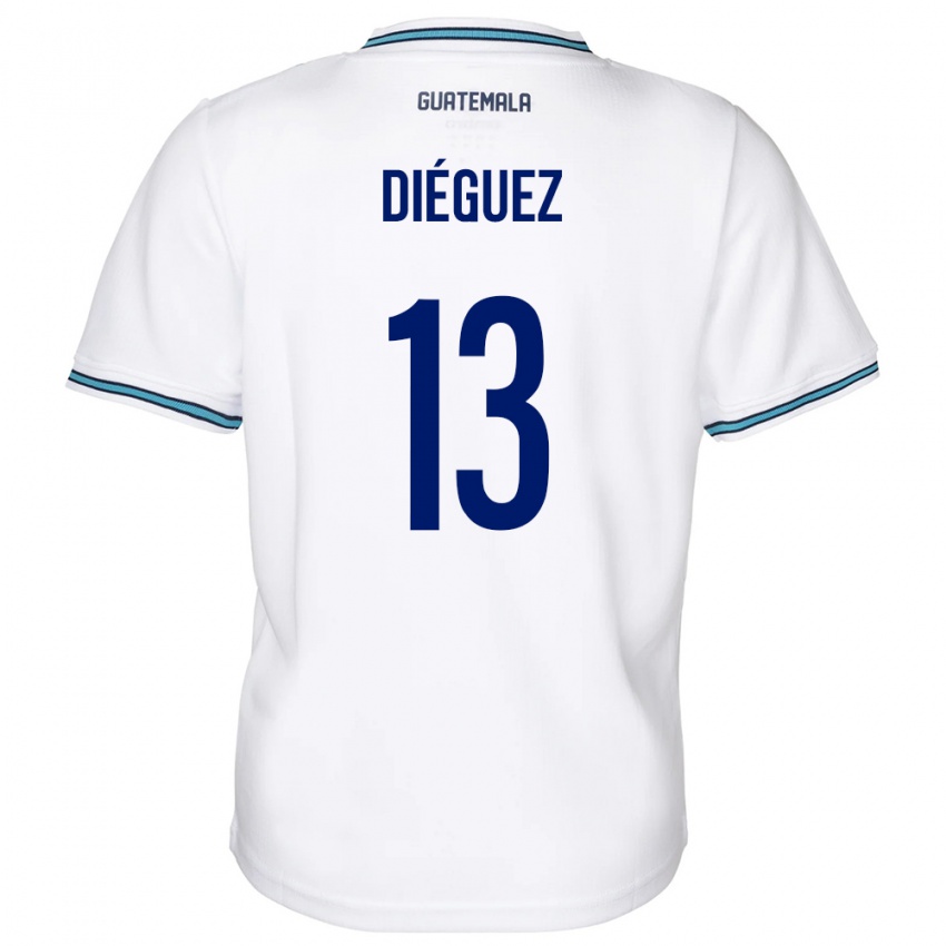 Niño Camiseta Guatemala Jonathan Diéguez #13 Blanco 1ª Equipación 24-26 La Camisa