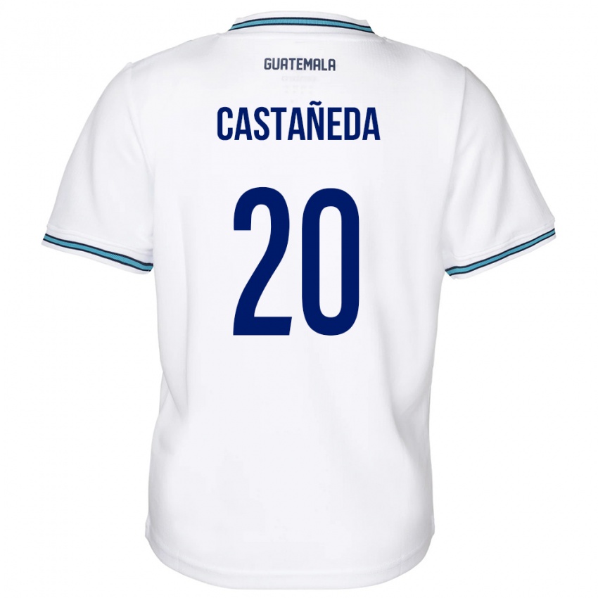 Niño Camiseta Guatemala Brayam Castañeda #20 Blanco 1ª Equipación 24-26 La Camisa