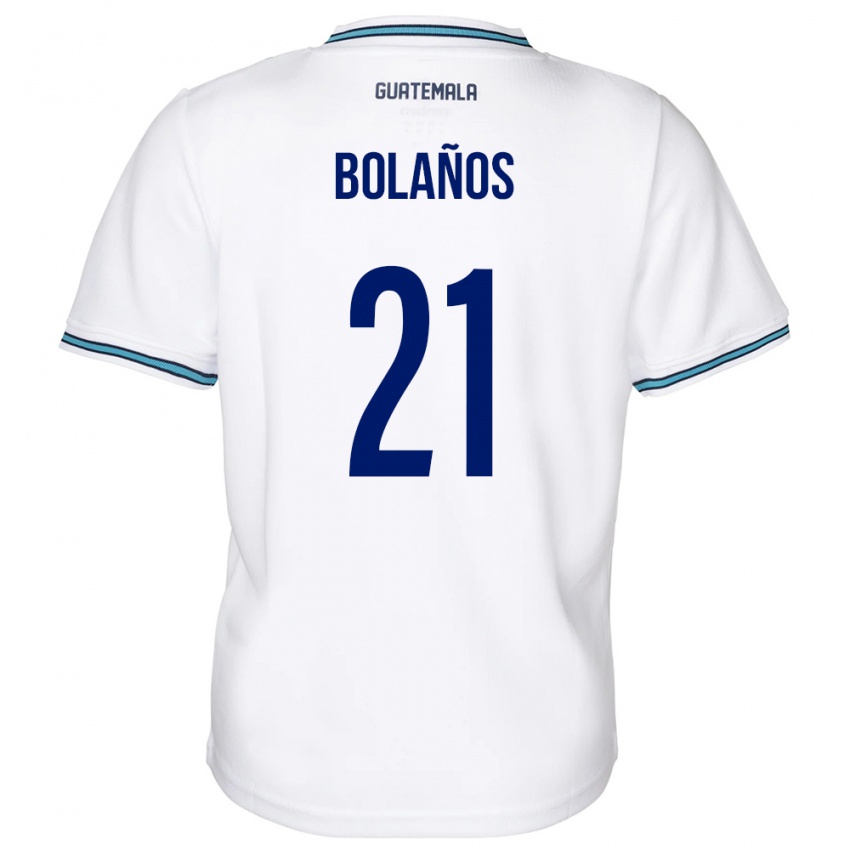 Niño Camiseta Guatemala Diego Bolaños #21 Blanco 1ª Equipación 24-26 La Camisa