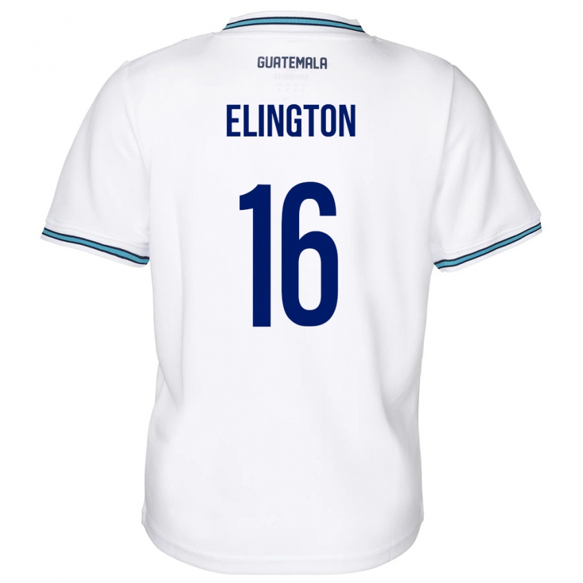 Niño Camiseta Guatemala Elvi Elington #16 Blanco 1ª Equipación 24-26 La Camisa