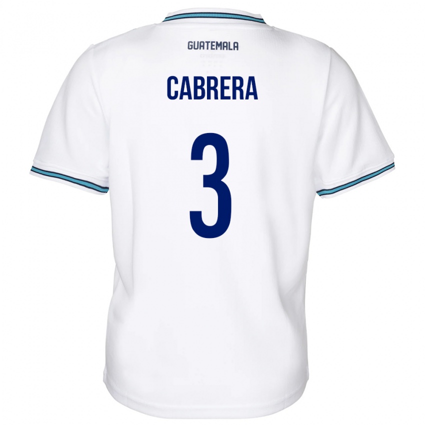 Niño Camiseta Guatemala Gabriel Cabrera #3 Blanco 1ª Equipación 24-26 La Camisa