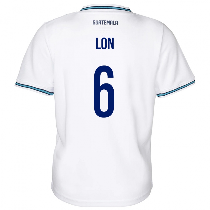 Niño Camiseta Guatemala Ariel Lon #6 Blanco 1ª Equipación 24-26 La Camisa