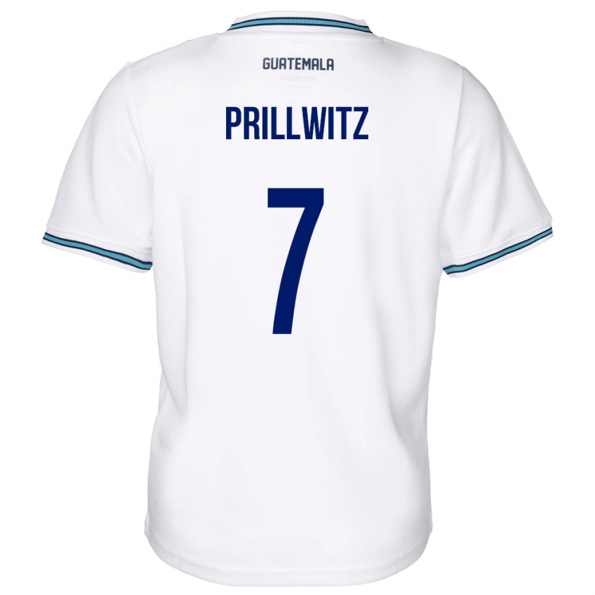 Niño Camiseta Guatemala Héctor Prillwitz #7 Blanco 1ª Equipación 24-26 La Camisa