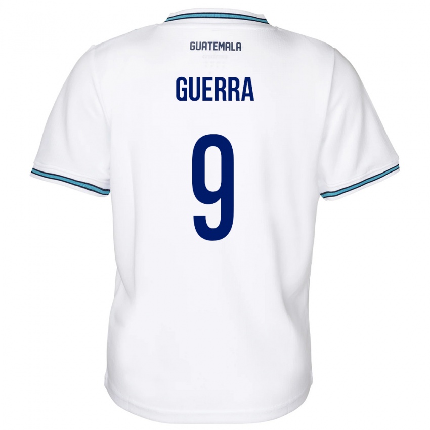Niño Camiseta Guatemala Oseas Guerra #9 Blanco 1ª Equipación 24-26 La Camisa