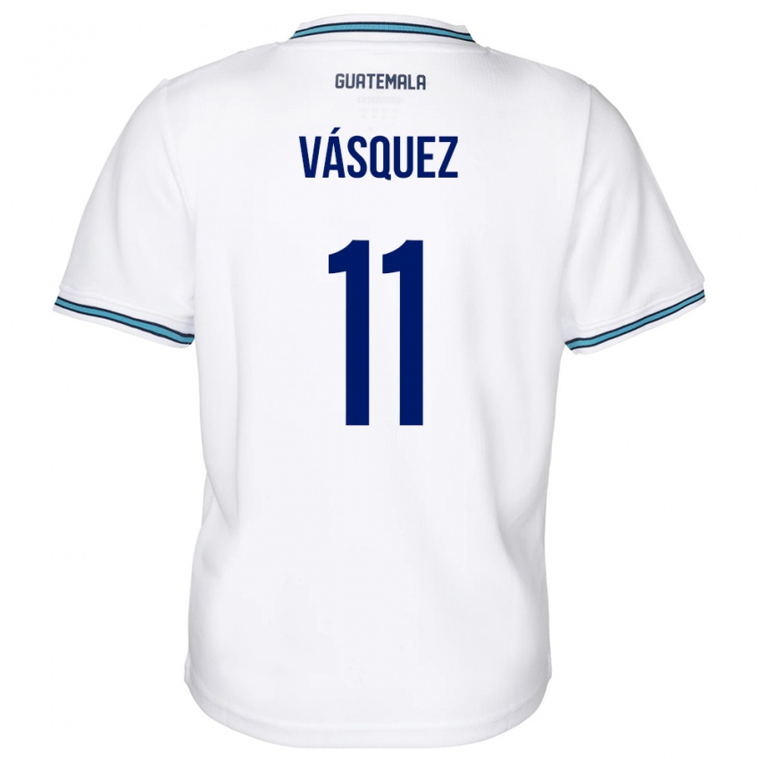 Niño Camiseta Guatemala Gabino Vásquez #11 Blanco 1ª Equipación 24-26 La Camisa