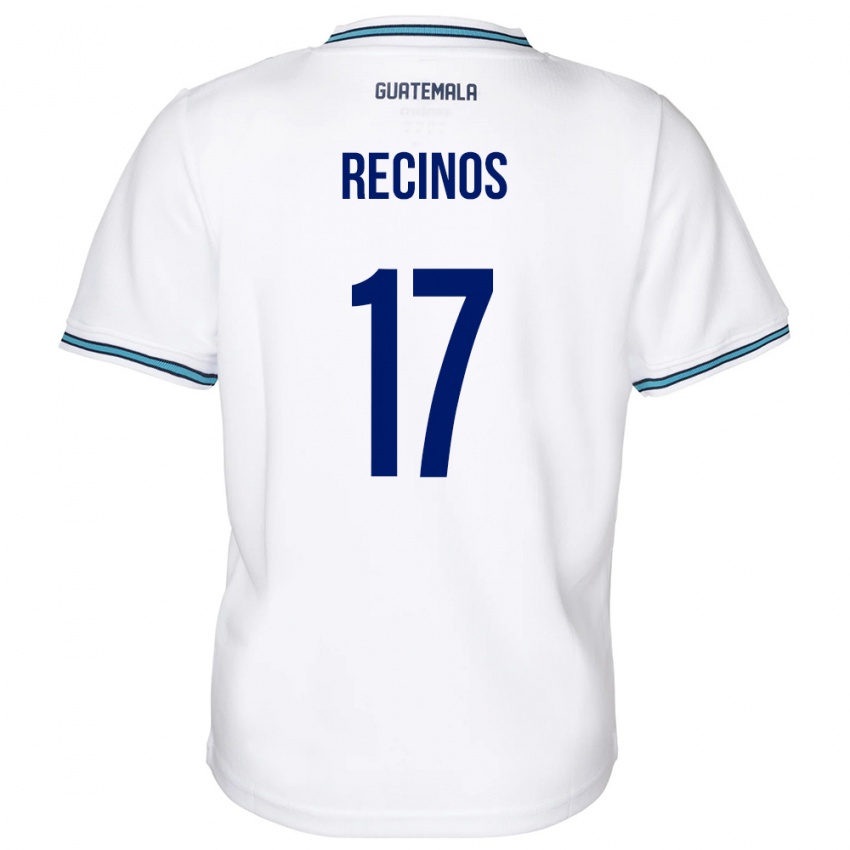 Niño Camiseta Guatemala Antony Recinos #17 Blanco 1ª Equipación 24-26 La Camisa