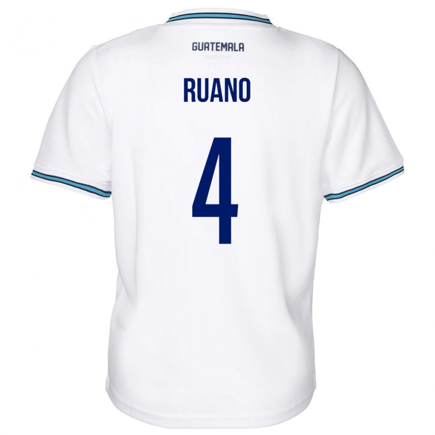Niño Camiseta Guatemala Michelle Ruano #4 Blanco 1ª Equipación 24-26 La Camisa