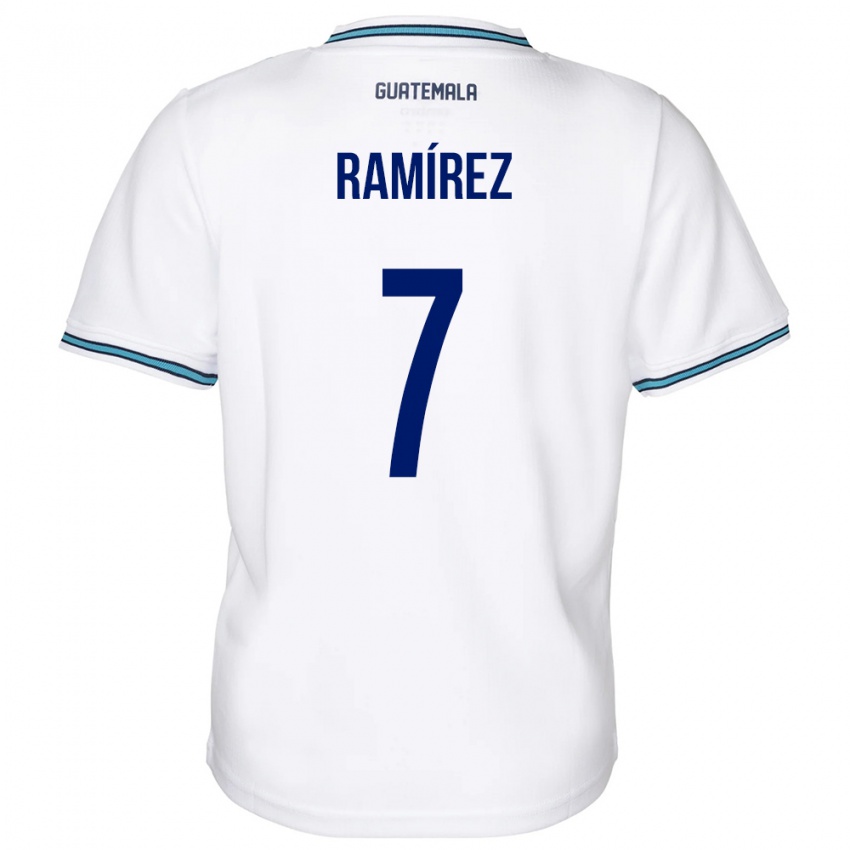 Niño Camiseta Guatemala Leslie Ramírez #7 Blanco 1ª Equipación 24-26 La Camisa
