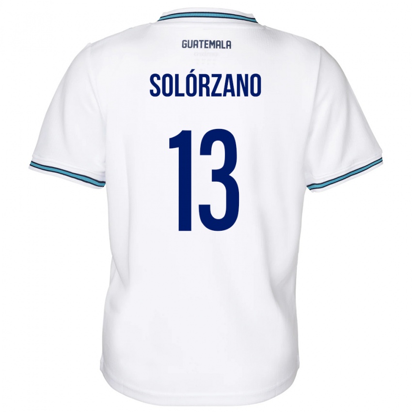 Niño Camiseta Guatemala Aisha Solórzano #13 Blanco 1ª Equipación 24-26 La Camisa