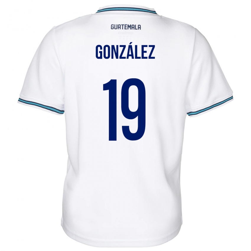 Niño Camiseta Guatemala Karen González #19 Blanco 1ª Equipación 24-26 La Camisa
