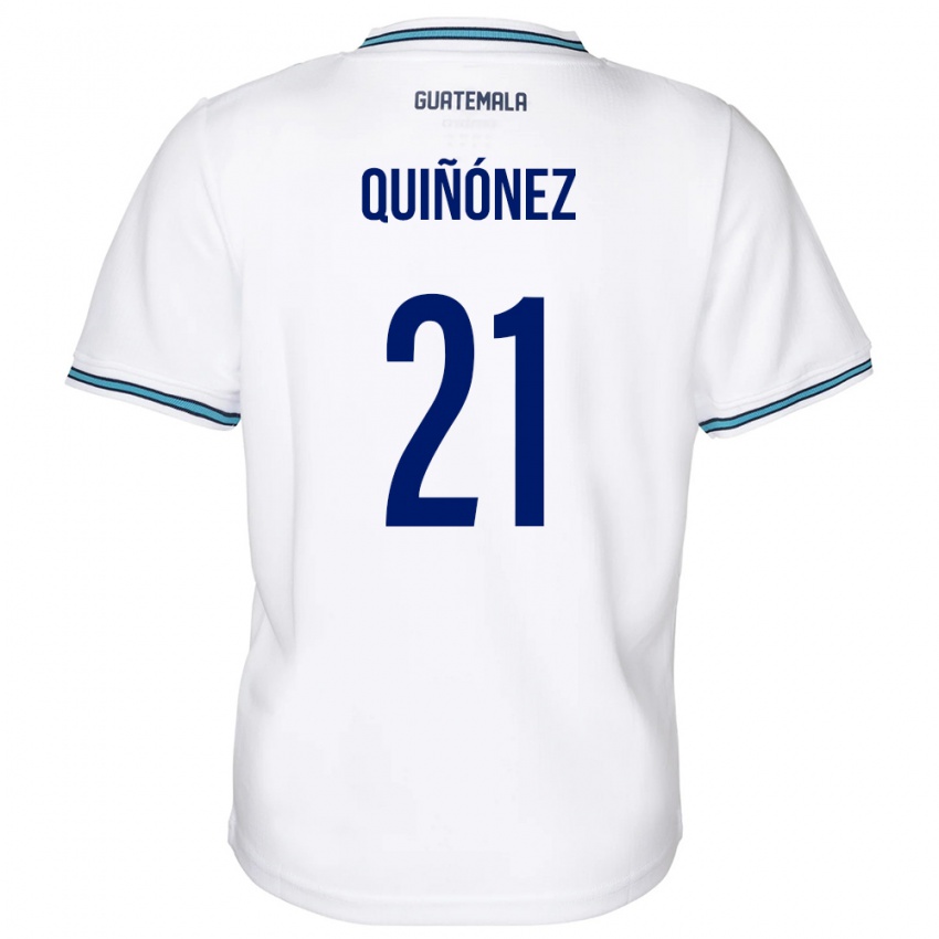 Niño Camiseta Guatemala Andrea Quiñónez #21 Blanco 1ª Equipación 24-26 La Camisa