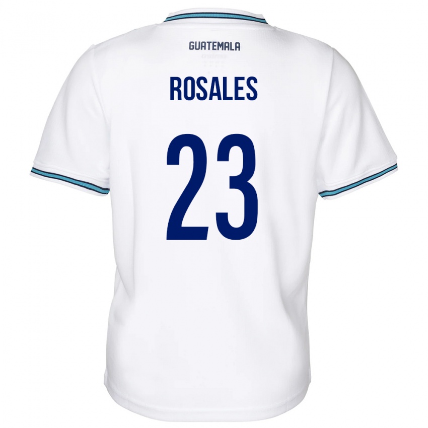 Niño Camiseta Guatemala Yareni Rosales #23 Blanco 1ª Equipación 24-26 La Camisa