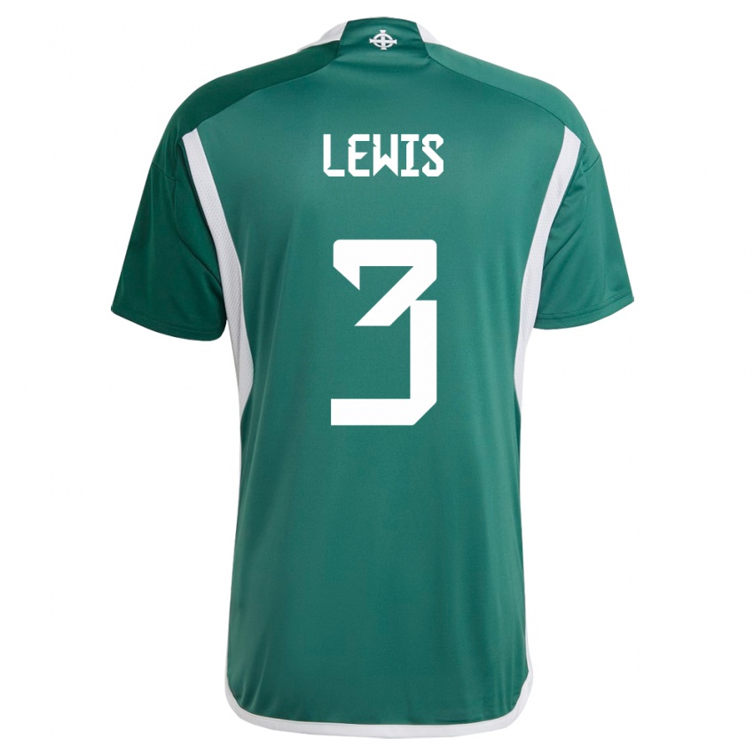 Niño Camiseta Irlanda Del Norte Jamal Lewis #3 Verde 1ª Equipación 24-26 La Camisa
