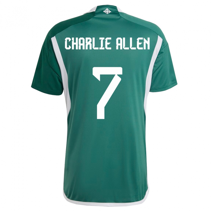 Niño Camiseta Irlanda Del Norte Charlie Allen #7 Verde 1ª Equipación 24-26 La Camisa
