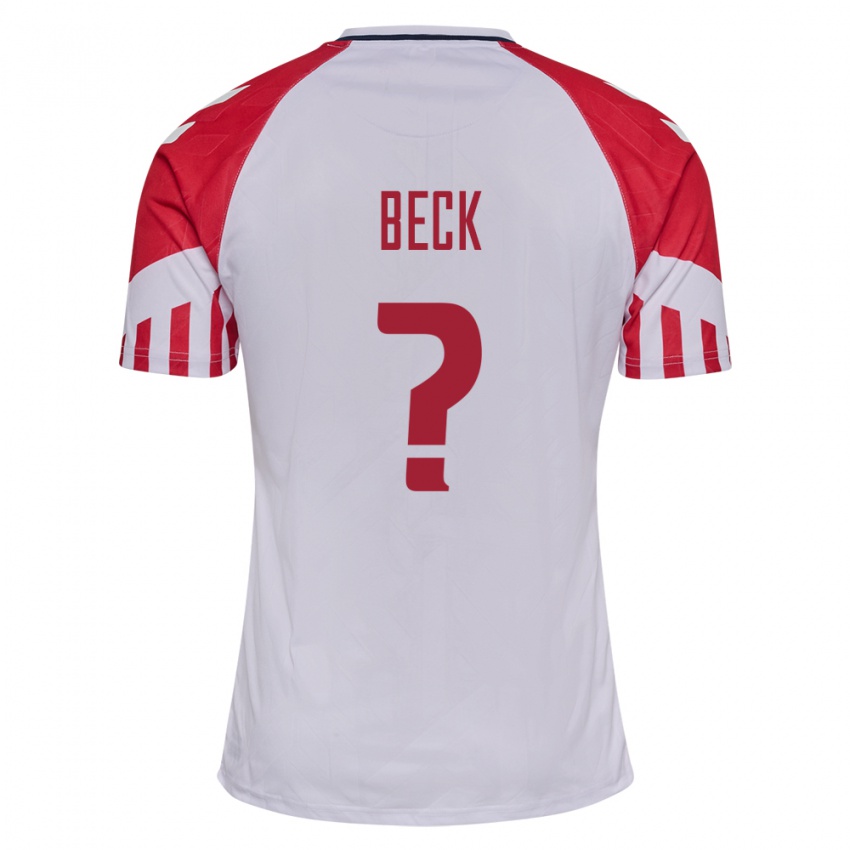 Niño Camiseta Dinamarca Julius Beck #0 Blanco 2ª Equipación 24-26 La Camisa