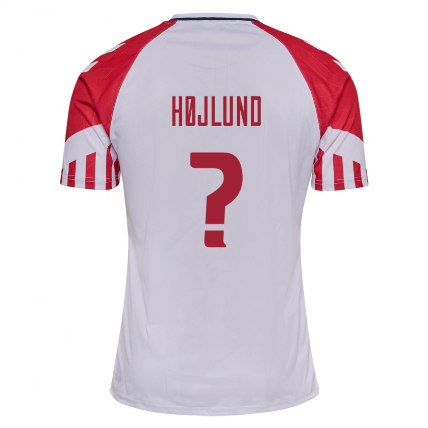 Niño Camiseta Dinamarca Emil Højlund #9 Blanco 2ª Equipación 24-26 La Camisa