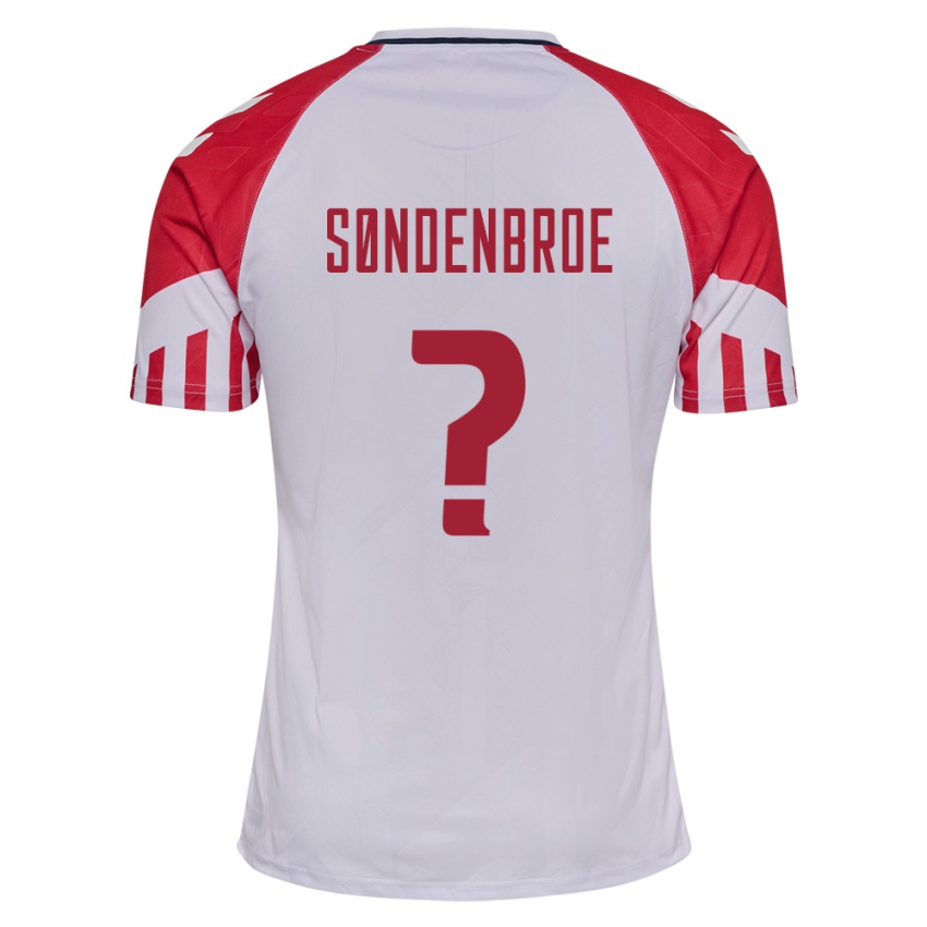 Niño Camiseta Dinamarca Andreas Søndenbroe #0 Blanco 2ª Equipación 24-26 La Camisa
