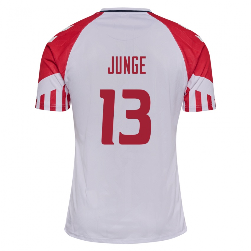 Niño Camiseta Dinamarca Sofie Junge #13 Blanco 2ª Equipación 24-26 La Camisa