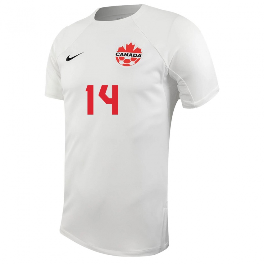 Niño Camiseta Canadá Tyler Londono #14 Blanco 2ª Equipación 24-26 La Camisa