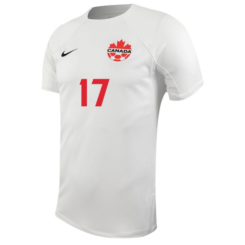 Niño Camiseta Canadá Cyle Larin #17 Blanco 2ª Equipación 24-26 La Camisa