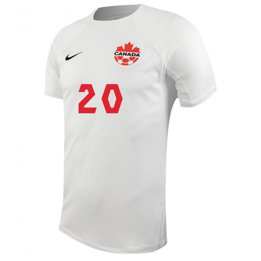 Niño Camiseta Canadá Jonathan David #20 Blanco 2ª Equipación 24-26 La Camisa