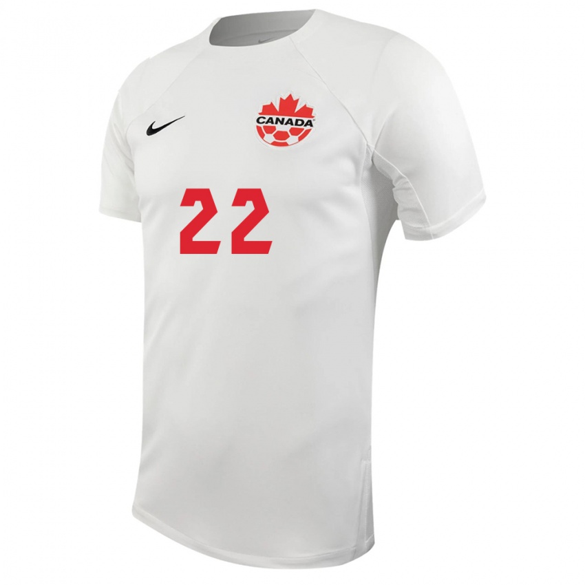 Niño Camiseta Canadá Lysianne Proulx #22 Blanco 2ª Equipación 24-26 La Camisa