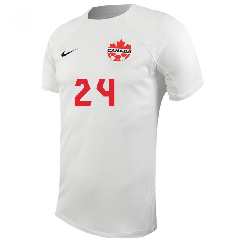 Niño Camiseta Canadá Evelyne Viens #24 Blanco 2ª Equipación 24-26 La Camisa
