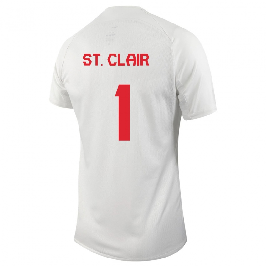 Niño Camiseta Canadá Dayne St Clair #1 Blanco 2ª Equipación 24-26 La Camisa