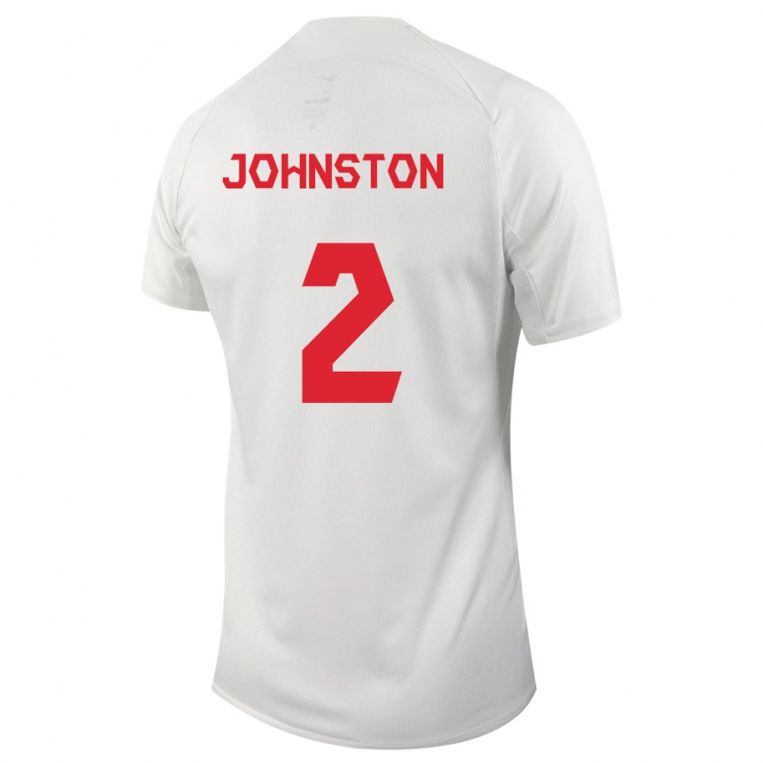 Niño Camiseta Canadá Alistair Johnston #2 Blanco 2ª Equipación 24-26 La Camisa