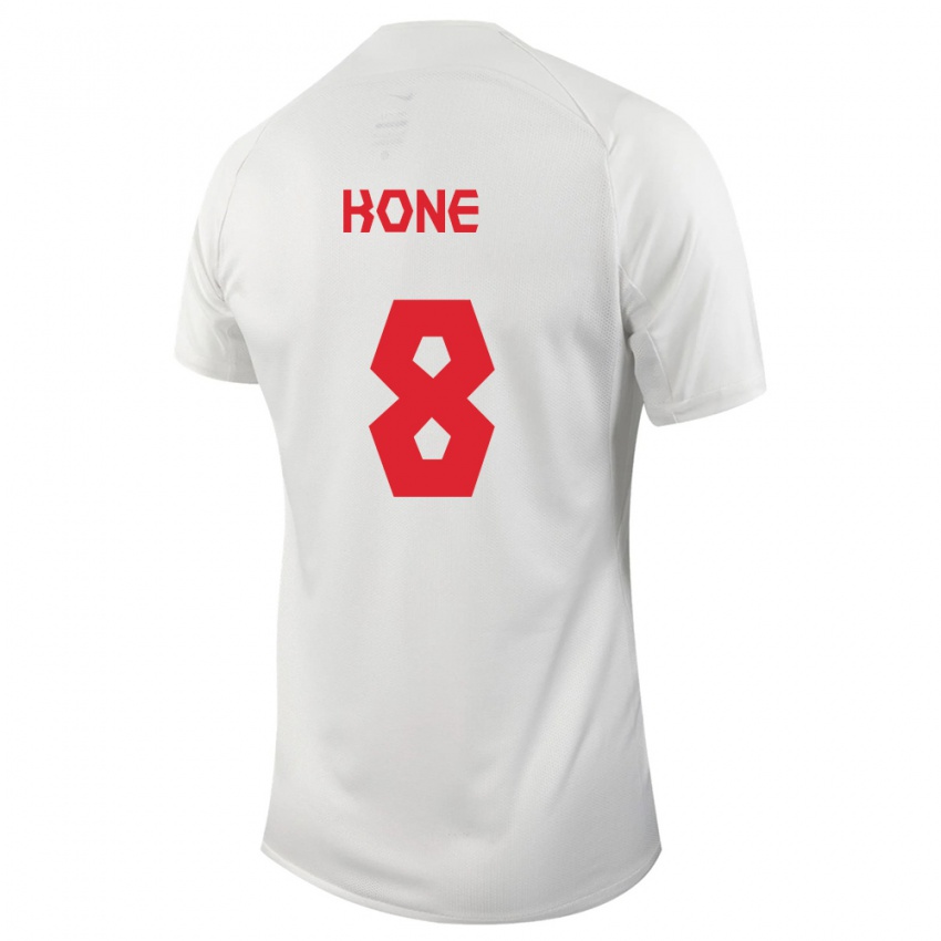 Niño Camiseta Canadá Ismael Kone #8 Blanco 2ª Equipación 24-26 La Camisa