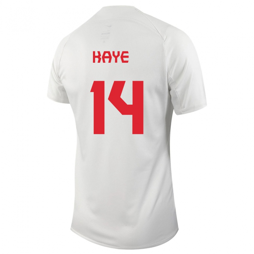 Niño Camiseta Canadá Mark Anthony Kaye #14 Blanco 2ª Equipación 24-26 La Camisa