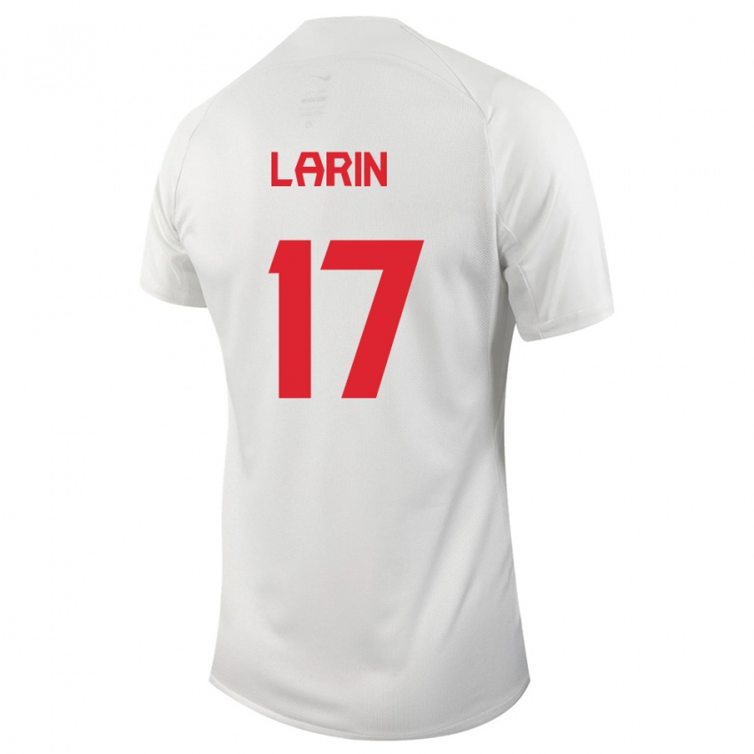 Niño Camiseta Canadá Cyle Larin #17 Blanco 2ª Equipación 24-26 La Camisa