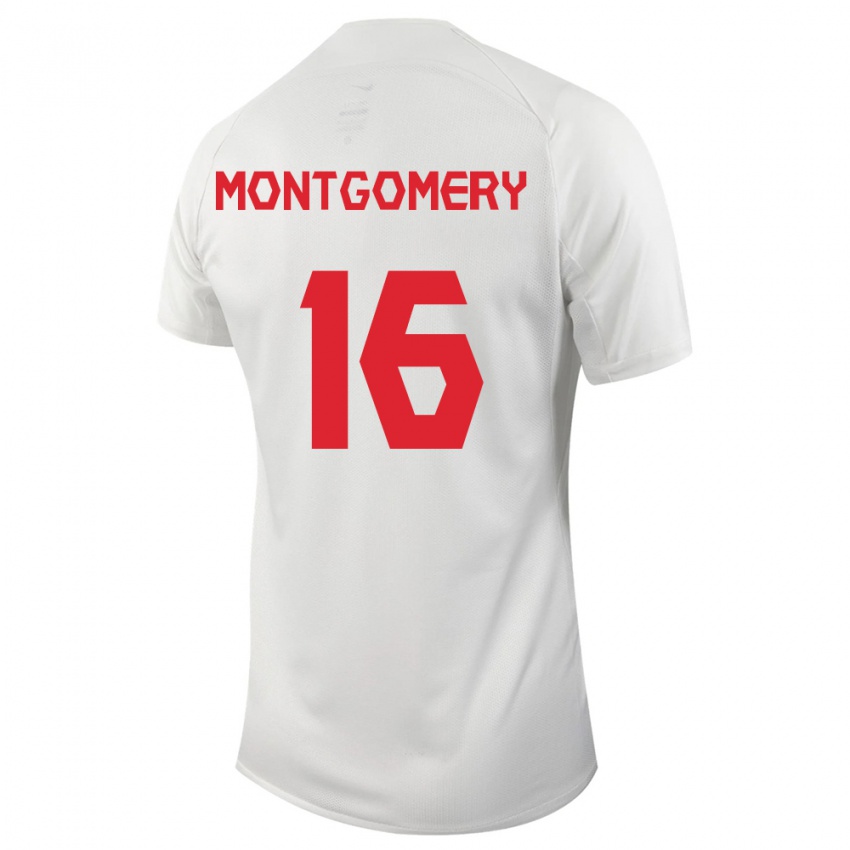 Niño Camiseta Canadá Callum Montgomery #16 Blanco 2ª Equipación 24-26 La Camisa
