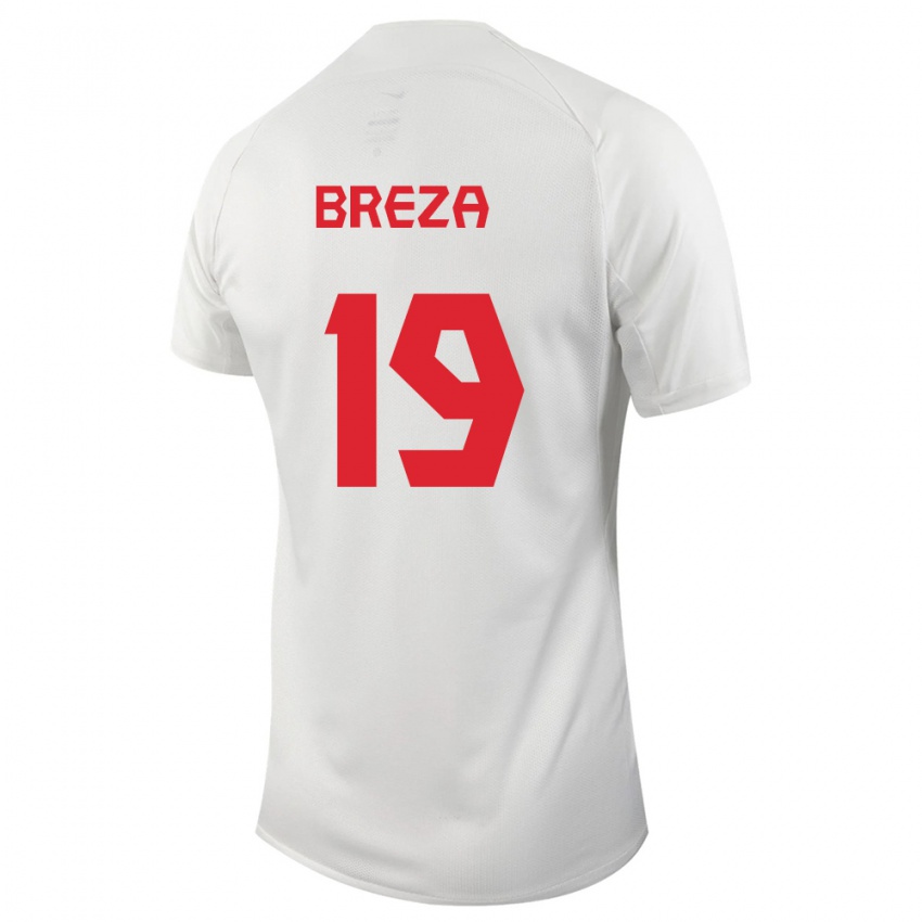 Niño Camiseta Canadá Sebastian Breza #19 Blanco 2ª Equipación 24-26 La Camisa